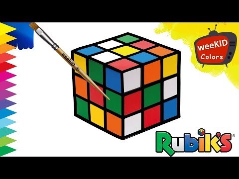 Coloring Rubik s Cube | Learn Colors | Colouring Book Pages Videos for Kids